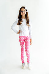 Pink Polka Dots Leggings-Mila & Rose ®