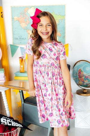 2nd Grade S/S Pocket Twirl Dress-Mila & Rose ®
