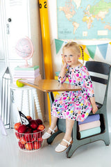 Peace, Love & Pandacorns 3/4 Sleeve Pocket Twirl Dress-Mila & Rose ®