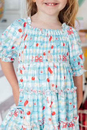 Honor Roll Smocked Ruffle Dress-Mila & Rose ®