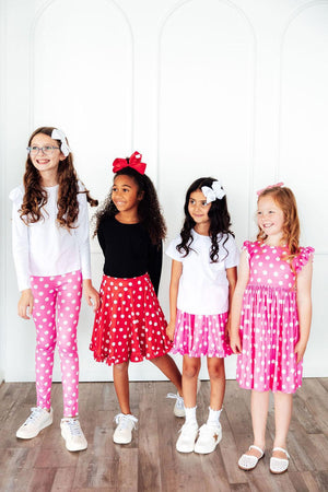 Pink Polka Dots Leggings-Mila & Rose ®
