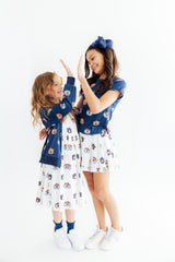 Auburn White Aubie Ruffle Twirl Skort-Mila & Rose ®