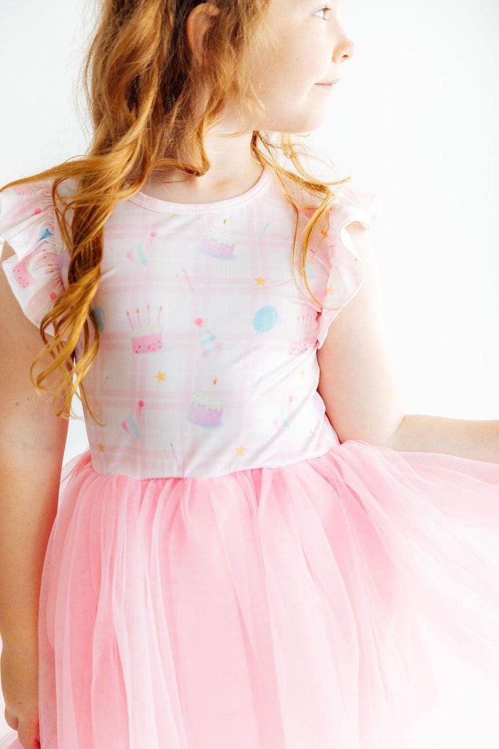 Birthday Girl 3/4 Sleeve Pocket Twirl Dress