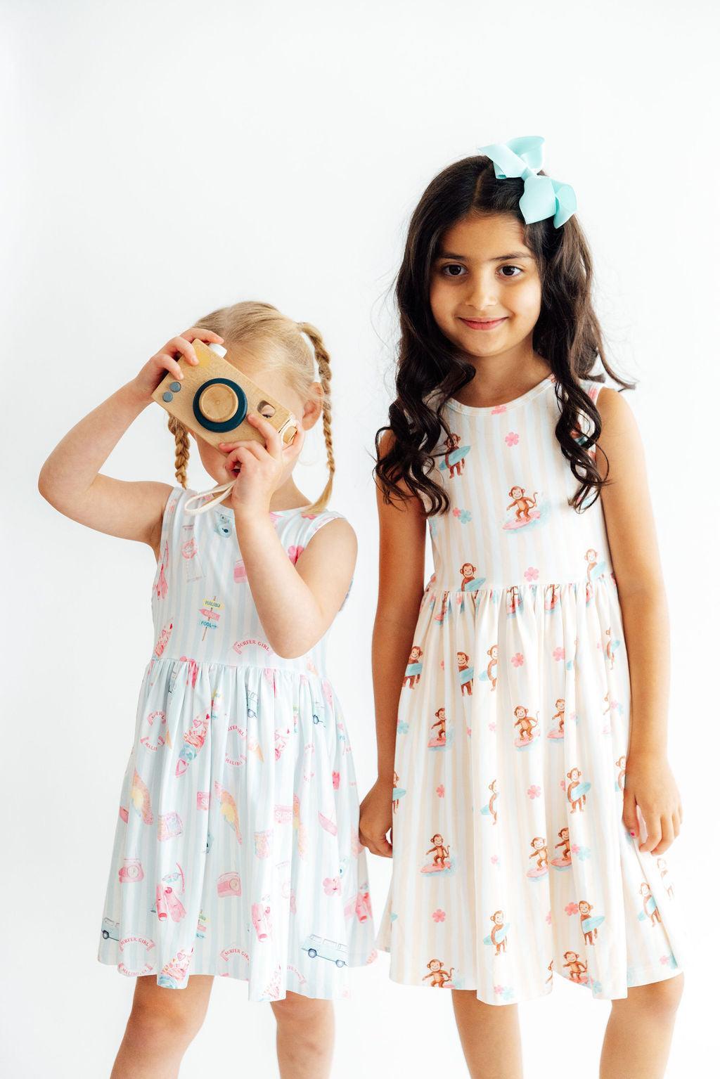 Monkey Sea, Monkey Do Tank Twirl Dress-Mila & Rose ®