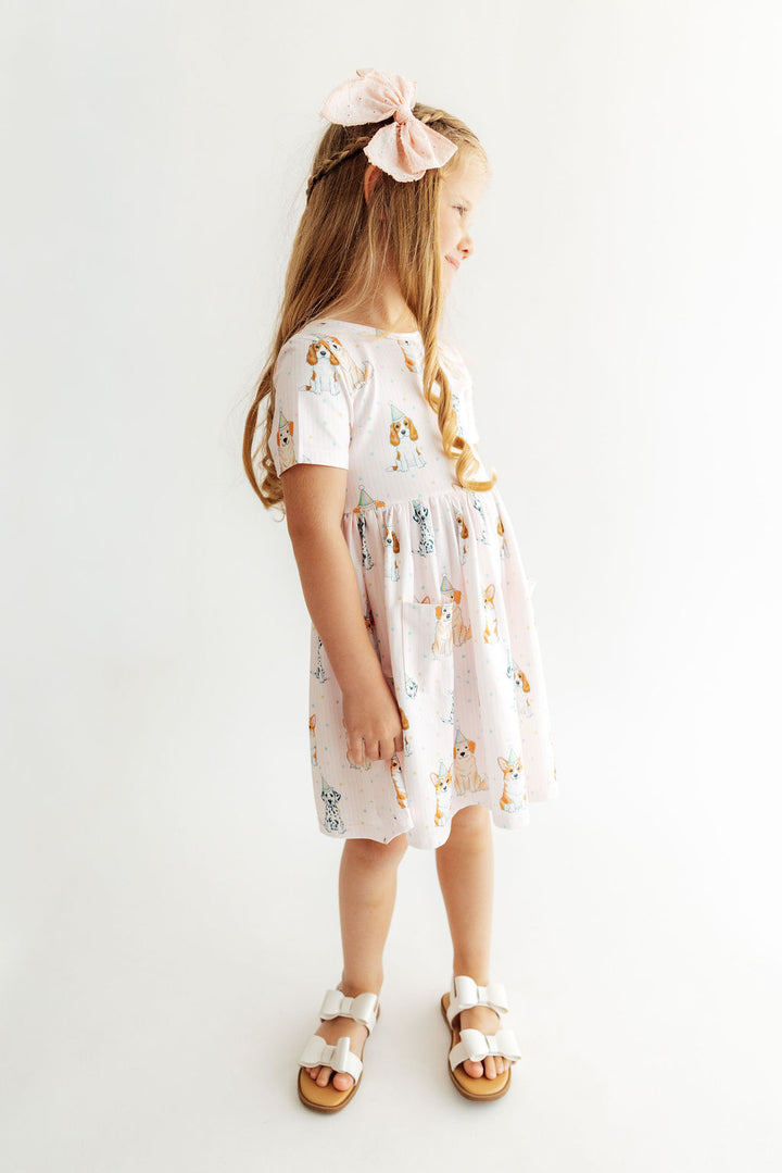 Party Pups S/S Pocket Twirl Dress-Mila & Rose ®