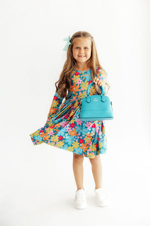 Flower Child L/S Pocket Twirl Dress-Mila & Rose ®