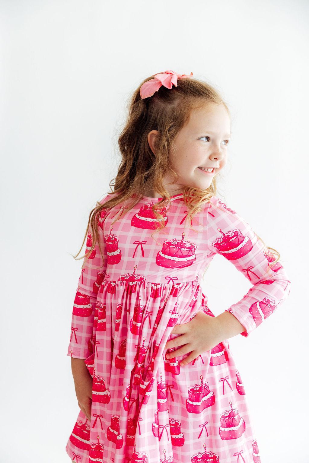 Make a Wish L/S Pocket Twirl Dress-Mila & Rose ®