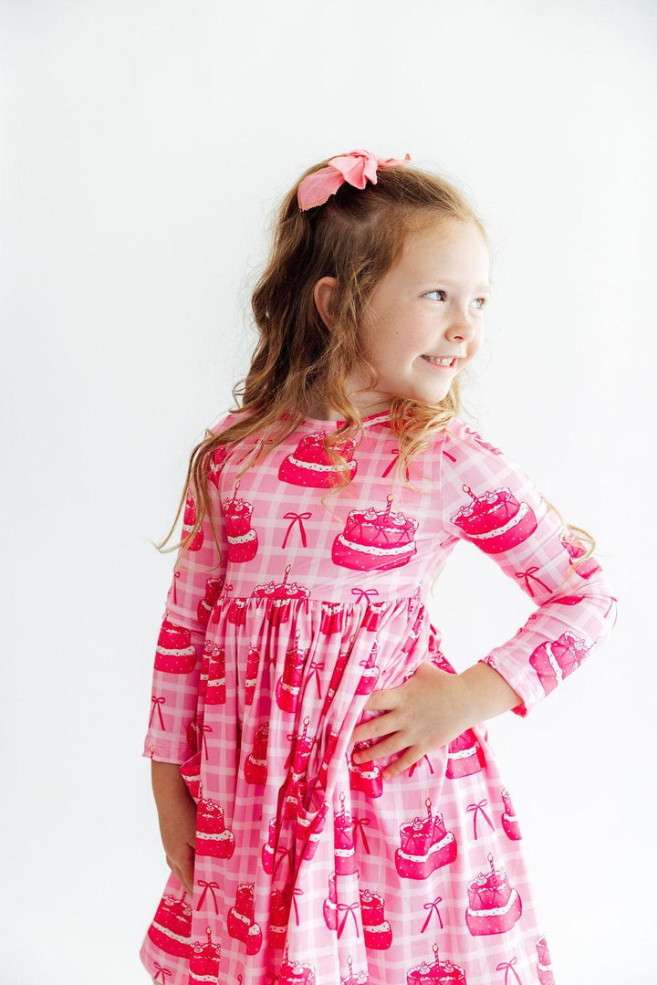 Make a Wish L/S Pocket Twirl Dress-Mila & Rose ®