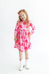 Make a Wish L/S Pocket Twirl Dress-Mila & Rose ®