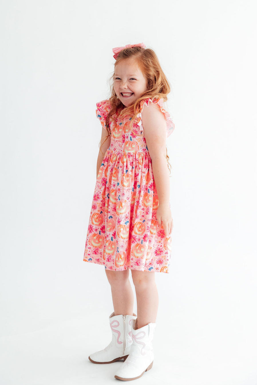 Spooktacular Flutter Sleeve Twirl Dress-Mila & Rose ®