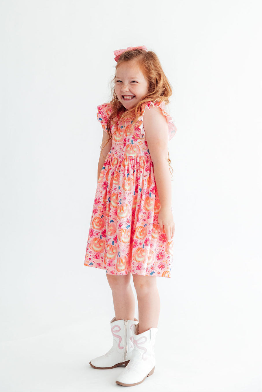 Spooktacular Flutter Sleeve Twirl Dress-Mila & Rose ®