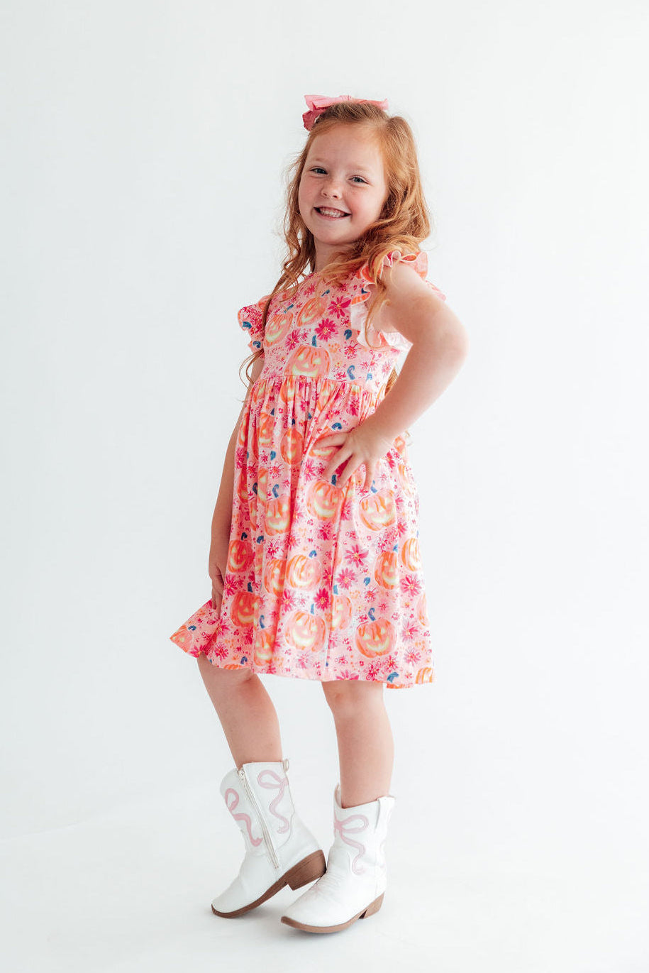 Spooktacular Flutter Sleeve Twirl Dress-Mila & Rose ®