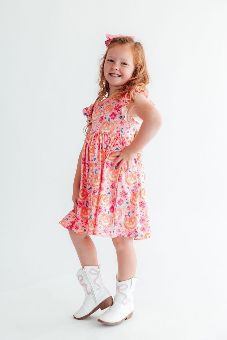 Spooktacular Flutter Sleeve Twirl Dress-Mila & Rose ®