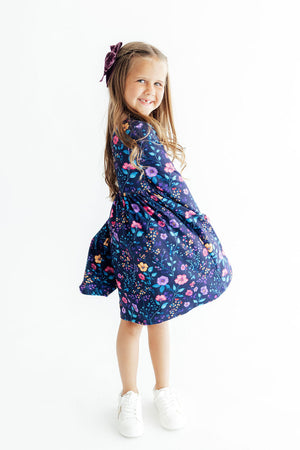 Botanical Beauty L/S Pocket Twirl Dress-Mila & Rose ®