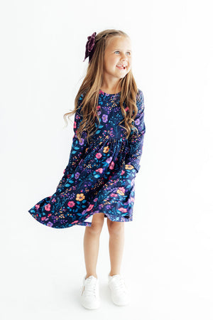 Botanical Beauty L/S Pocket Twirl Dress-Mila & Rose ®