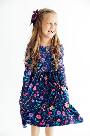Botanical Beauty L/S Pocket Twirl Dress-Mila & Rose ®