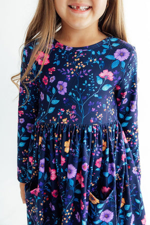Botanical Beauty L/S Pocket Twirl Dress-Mila & Rose ®