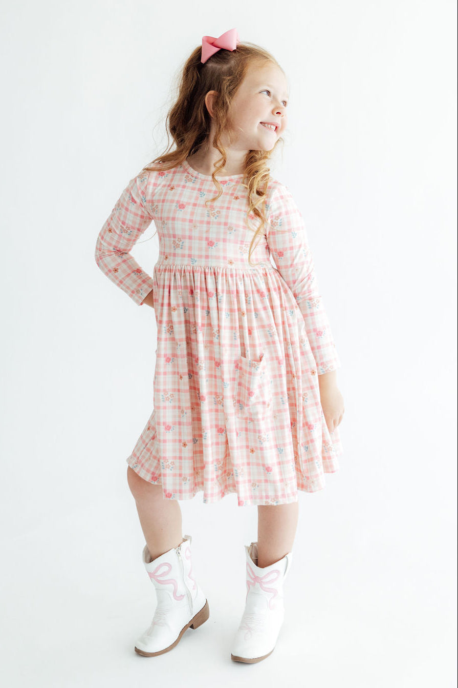 Off the Grid L/S Pocket Twirl Dress-Mila & Rose ®