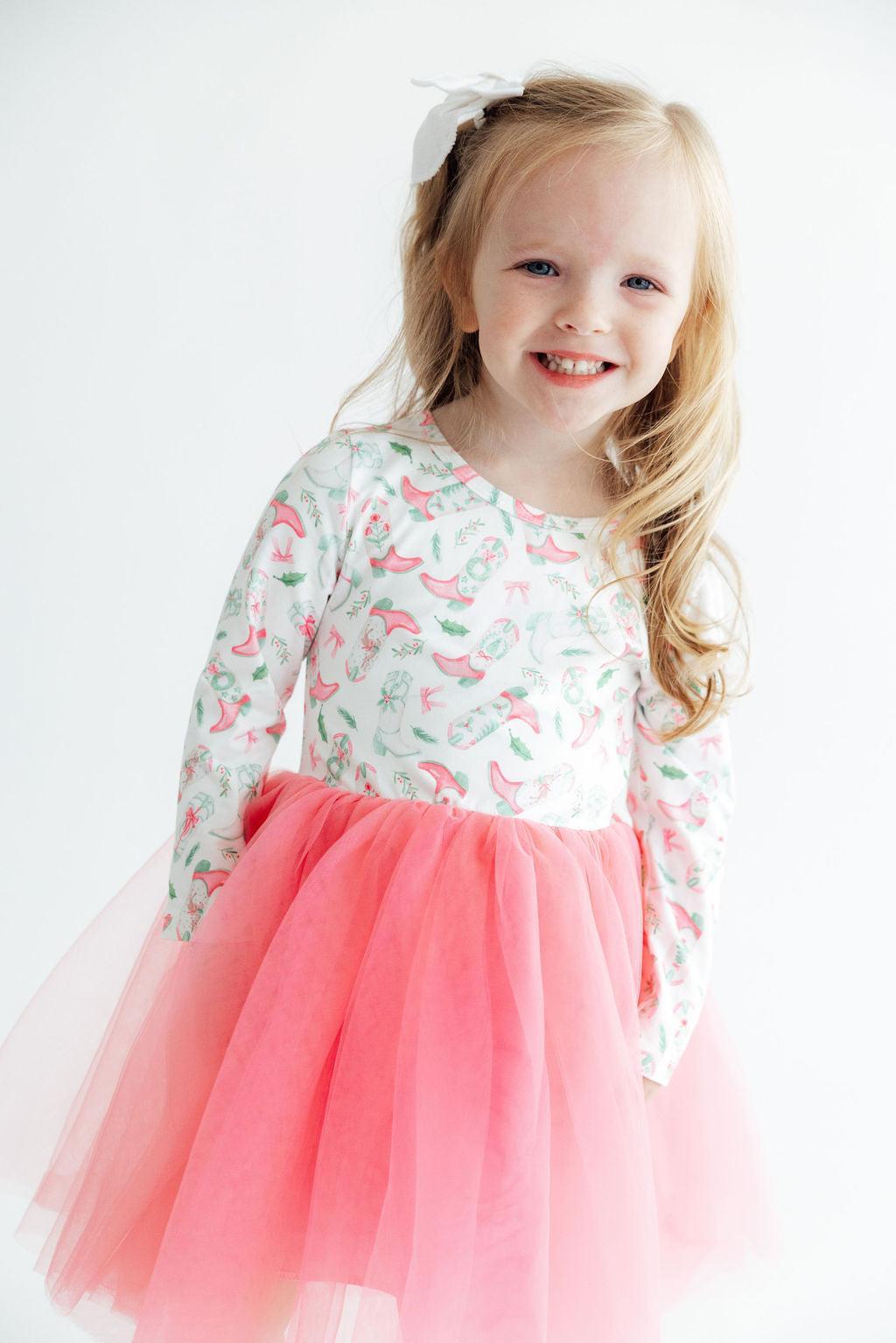 Country Christmas L/S Tutu Dress-Mila & Rose ®