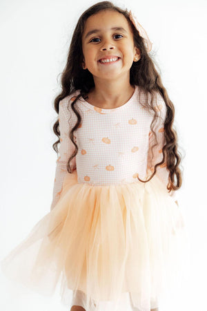 Gingham Pumpkins L/S Tutu Dress-Mila & Rose ®