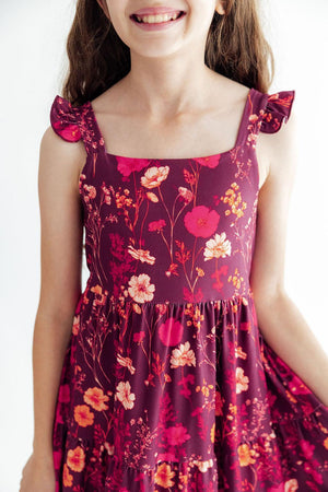 Retro Wildflower Ruffle Maxi Dress-Mila & Rose ®