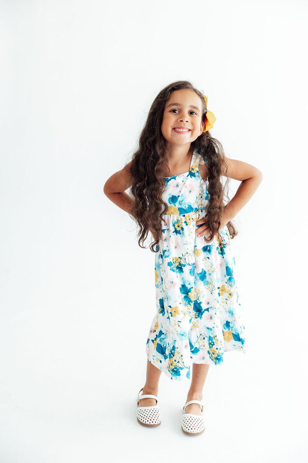 Blooming Buttercups Ruffle Maxi Dress-Mila & Rose ®