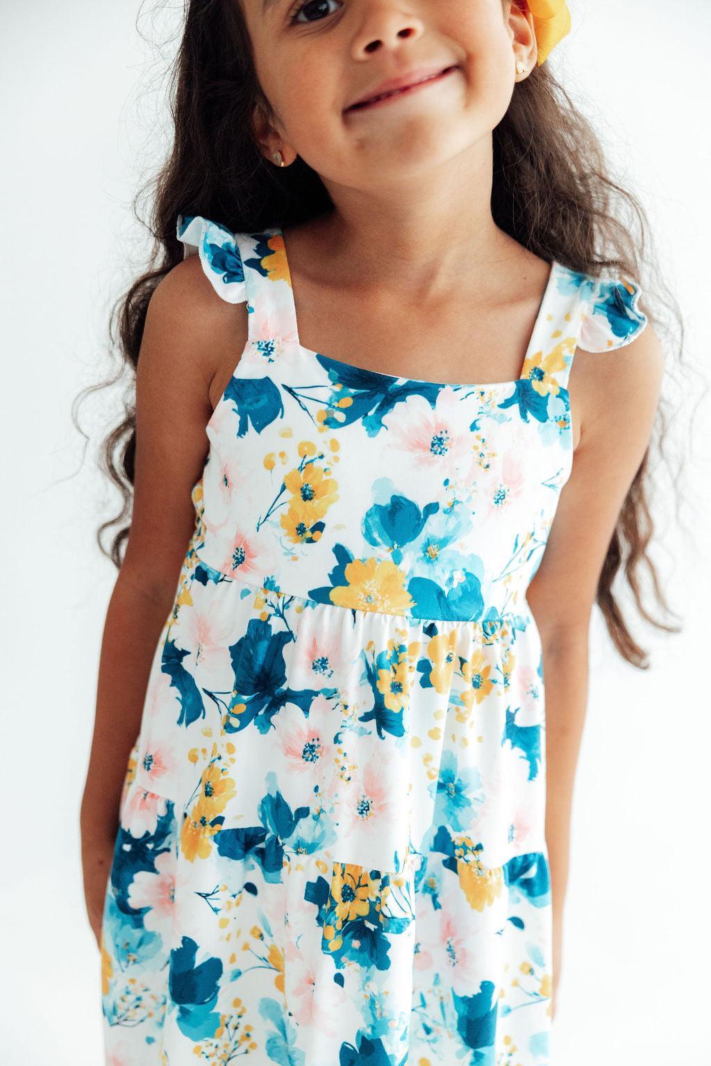 Blooming Buttercups Ruffle Maxi Dress-Mila & Rose ®