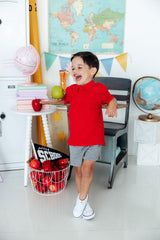 Boys Red S/S Polo-Mila & Rose ®