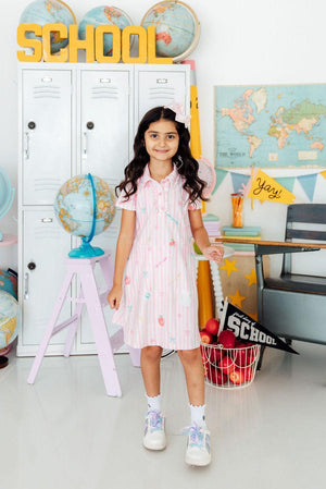 Gold Star Girl S/S Polo Dress-Mila & Rose ®