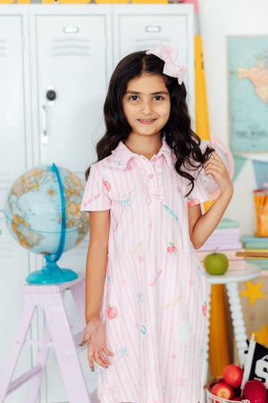 Gold Star Girl S/S Polo Dress-Mila & Rose ®