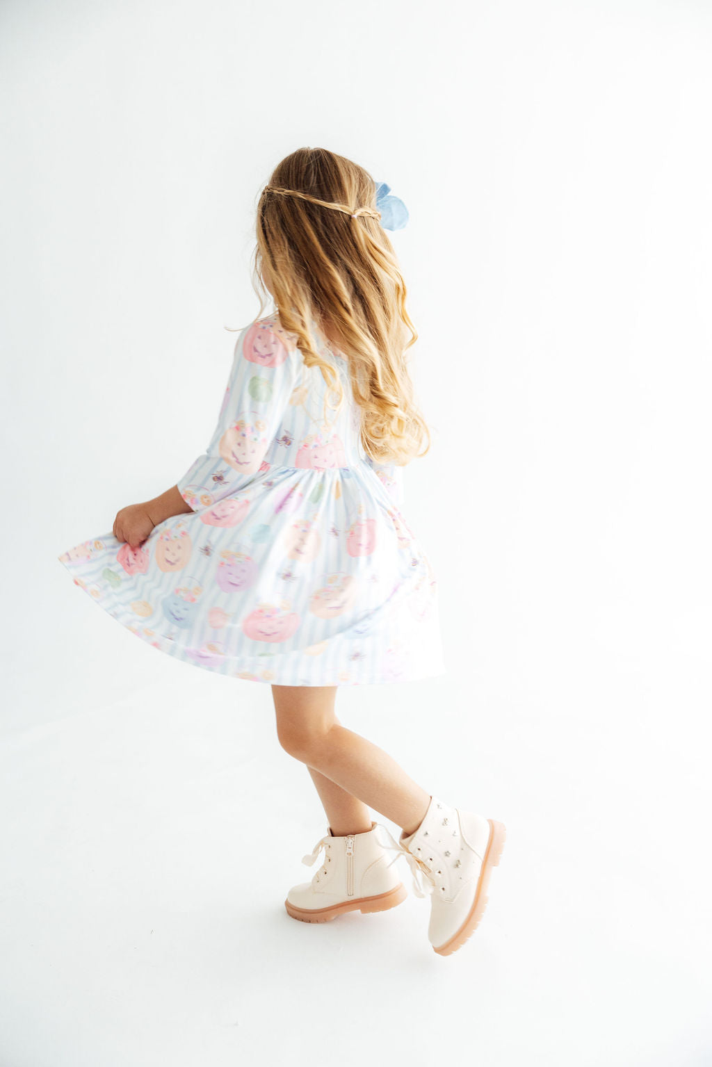 Here for the Candy 3/4 Sleeve Pocket Twirl Dress-Mila & Rose ®