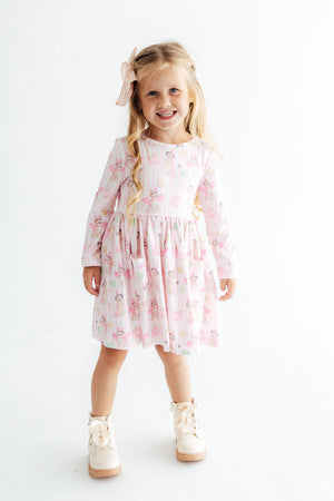 Pawsitively Spooky L/S Pocket Twirl Dress-Mila & Rose ®