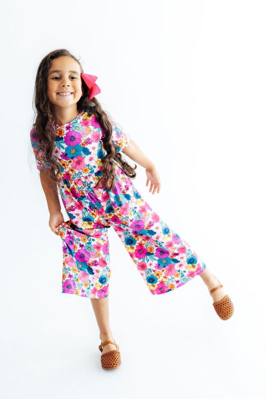 Retro Bloom Wide Leg Jumpsuit-Mila & Rose ®