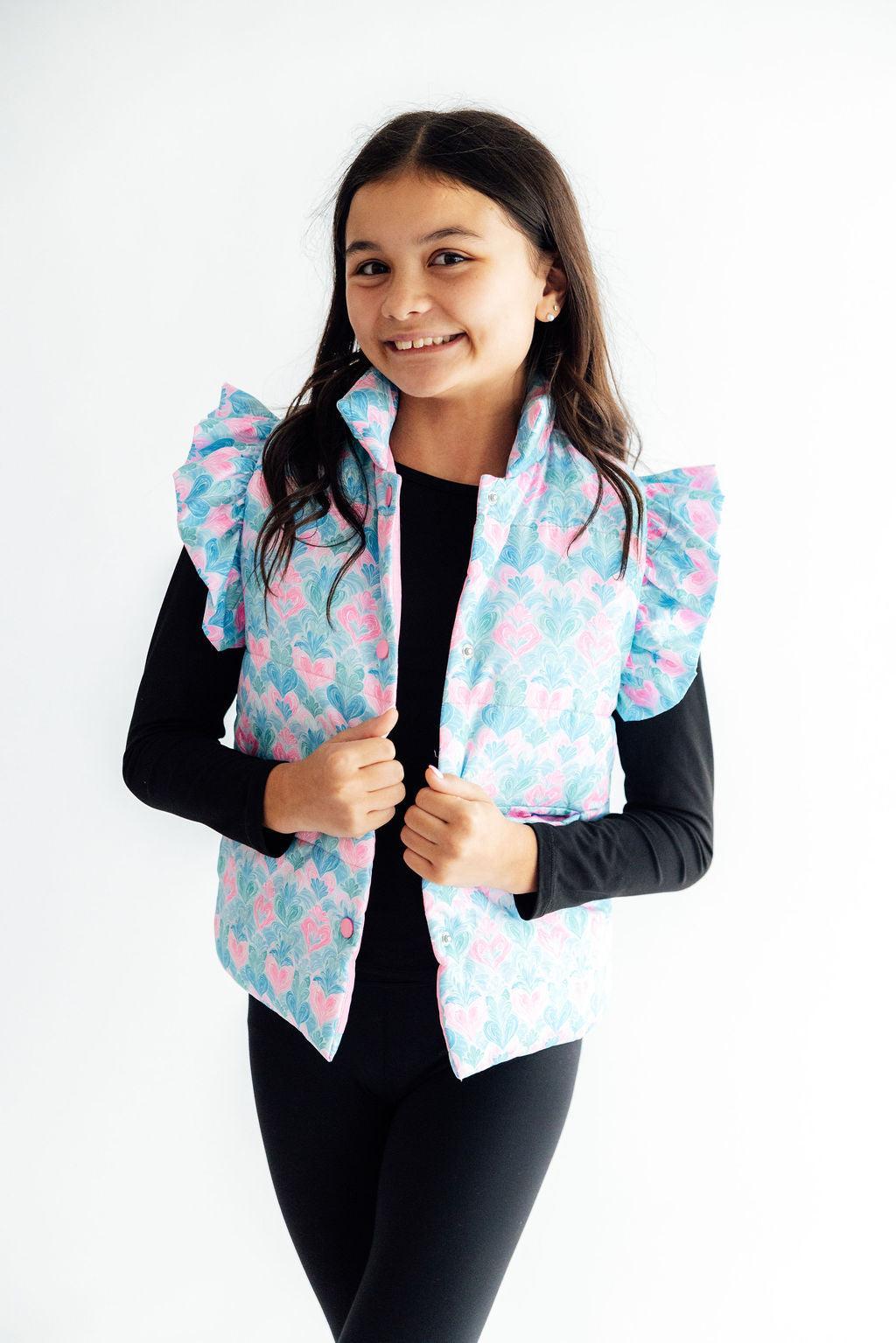 Happy Hearts Puffer Vest-Mila & Rose ®
