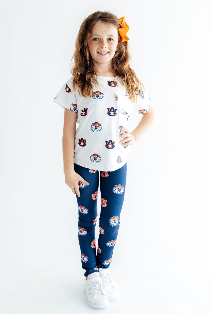 Auburn Blue Aubie Leggings-Mila & Rose ®