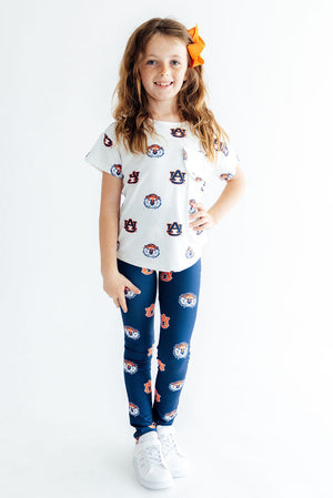 Auburn Blue Aubie Leggings-Mila & Rose ®