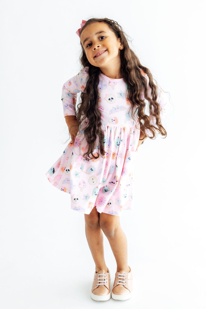 Sugar Rush L/S Pocket Twirl Dress-Mila & Rose ®