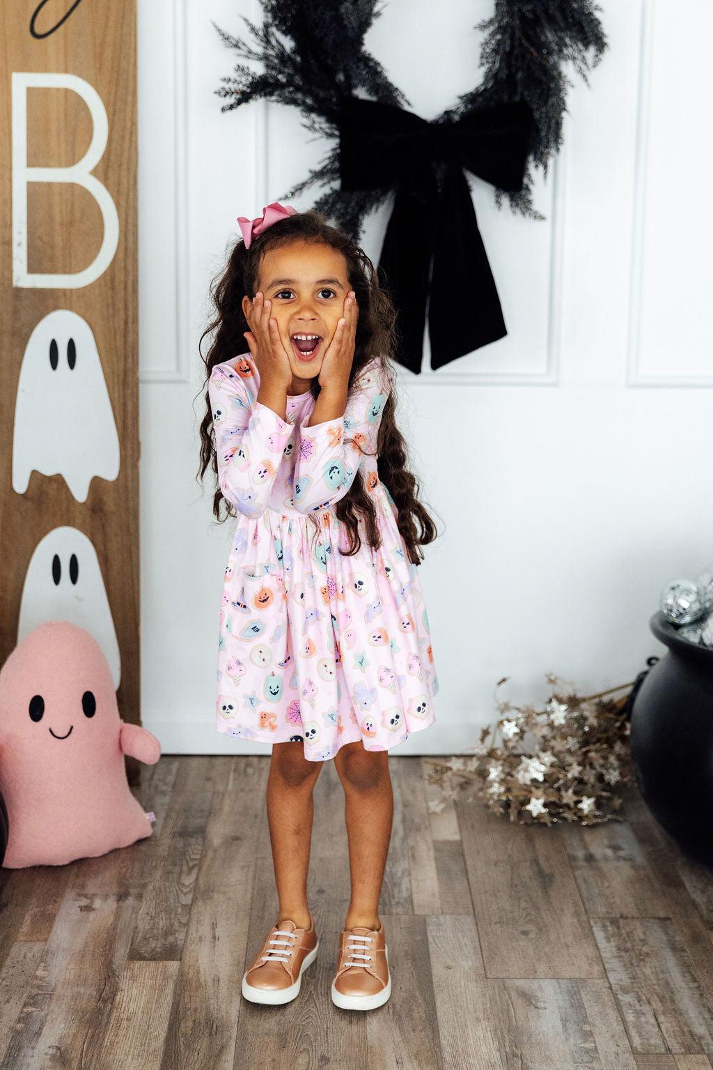 Sugar Rush L/S Pocket Twirl Dress-Mila & Rose ®