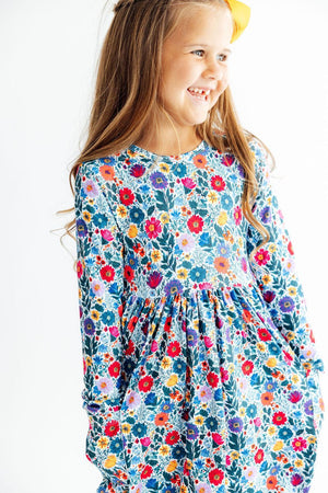 Vintage Floral L/S Pocket Twirl Dress-Mila & Rose ®