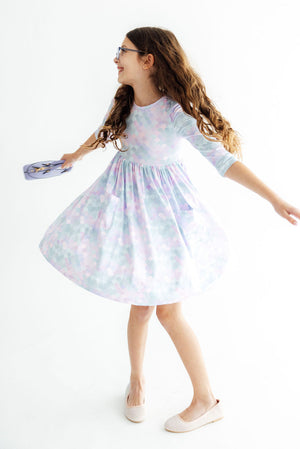 Mermaid Magic 3/4 Sleeve Pocket Twirl Dress-Mila & Rose ®