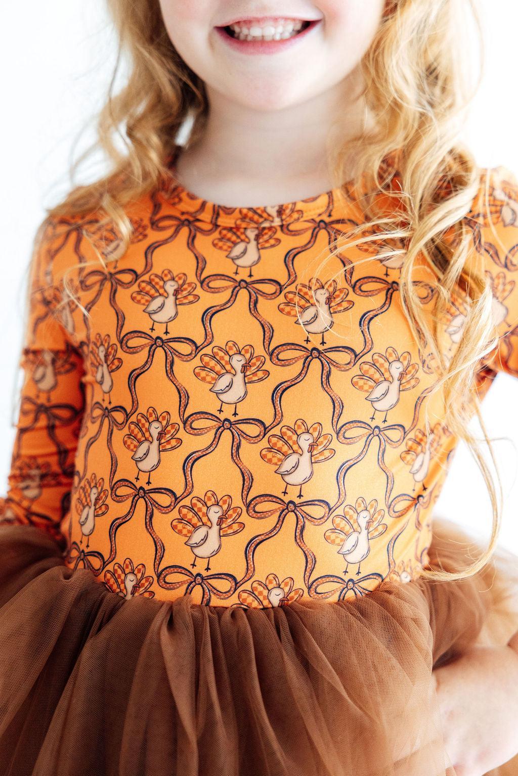 Turkey Trot L/S Tutu Dress-Mila & Rose ®