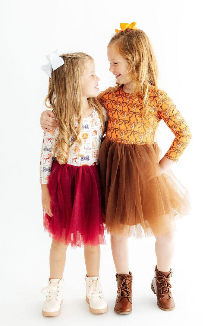 Turkey Trot L/S Tutu Dress-Mila & Rose ®