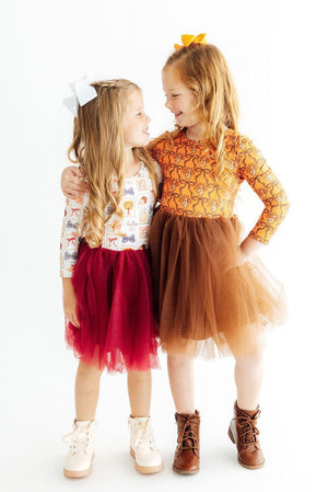 Turkey Trot L/S Tutu Dress-Mila & Rose ®