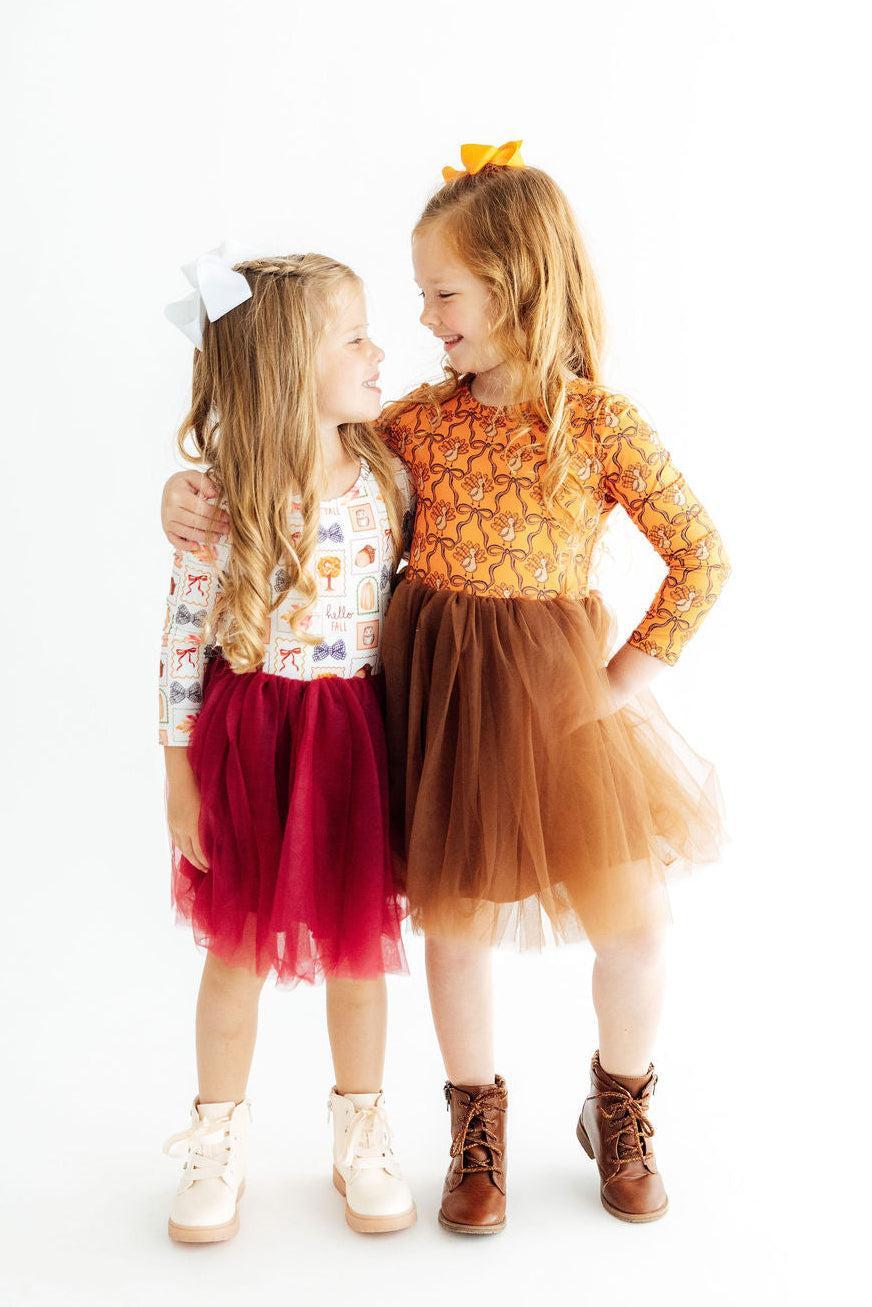 Hello Fall L/S Tutu Dress-Mila & Rose ®