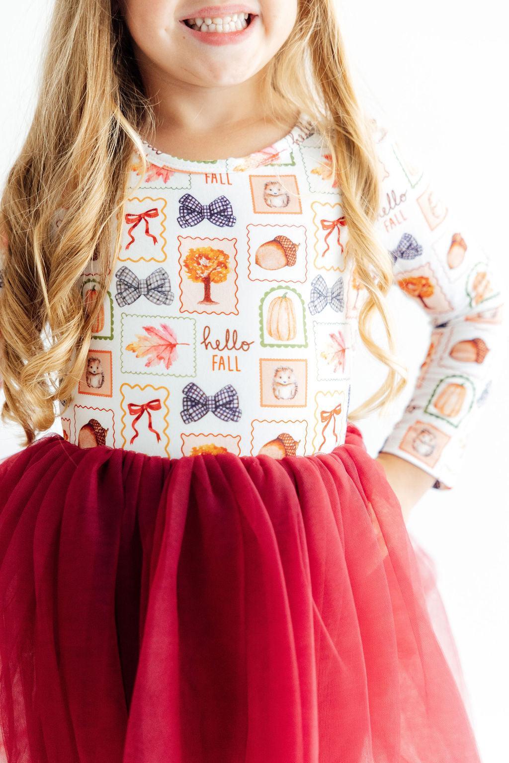 Hello Fall L/S Tutu Dress-Mila & Rose ®