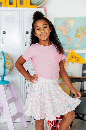 Apple of My Eye Ruffle Twirl Skort-Mila & Rose ®