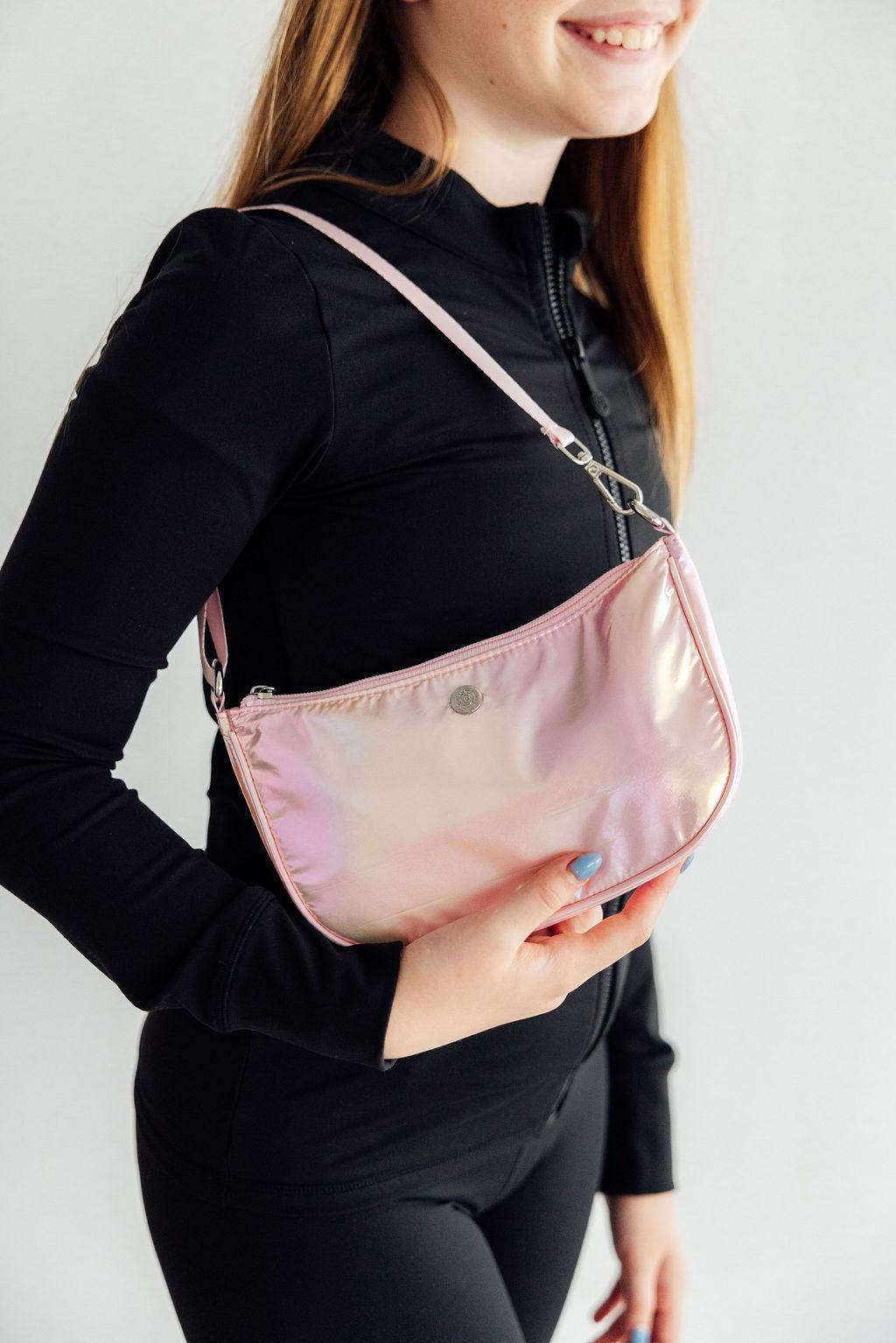 (S) Pink Iridescent Twirl & Go Purse-Mila & Rose ®