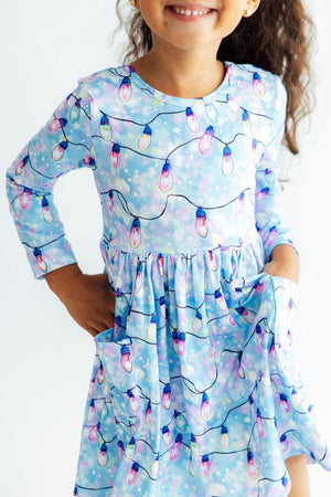 Twinkle Glow L/S Pocket Twirl Dress-Mila & Rose ®