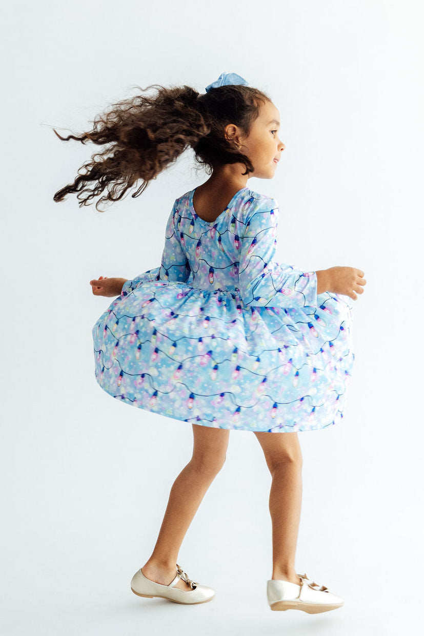 Twinkle Glow L/S Pocket Twirl Dress-Mila & Rose ®