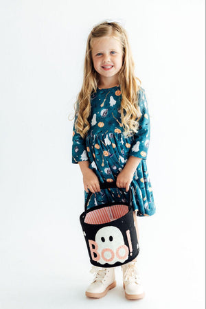 Happy Haunting 3/4 Sleeve Pocket Twirl Dress-Mila & Rose ®